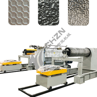 Chzn China Sheet Metal Coil rewwinding Machine Orange Skin Grain Line Antiskid Plate Machine Line